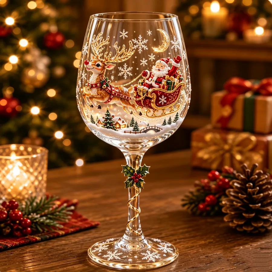 🎁Christmas Wine Glass Collection Gift Box Set✨& Free Shipping