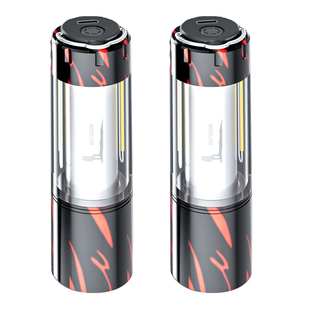 3-in-1 Rechargeable LED Flashlight - Super Bright High Lumens, Adjustable Zoomable, Dimmable, Water Resistant Mini Lantern with Hook, 6 Modes, Portable Outdoor Lighting for Camping, Emergency, Home Use