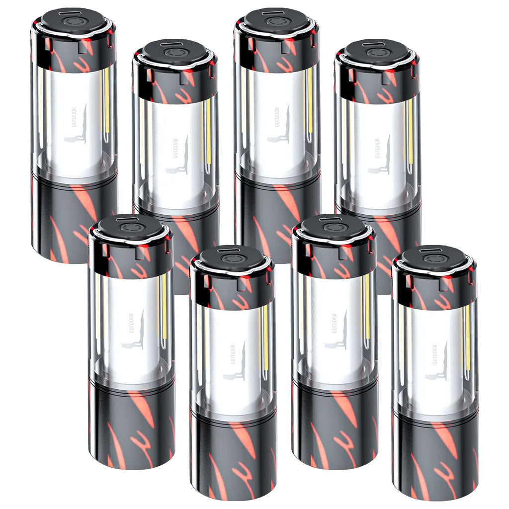 3-in-1 Rechargeable LED Flashlight - Super Bright High Lumens, Adjustable Zoomable, Dimmable, Water Resistant Mini Lantern with Hook, 6 Modes, Portable Outdoor Lighting for Camping, Emergency, Home Use