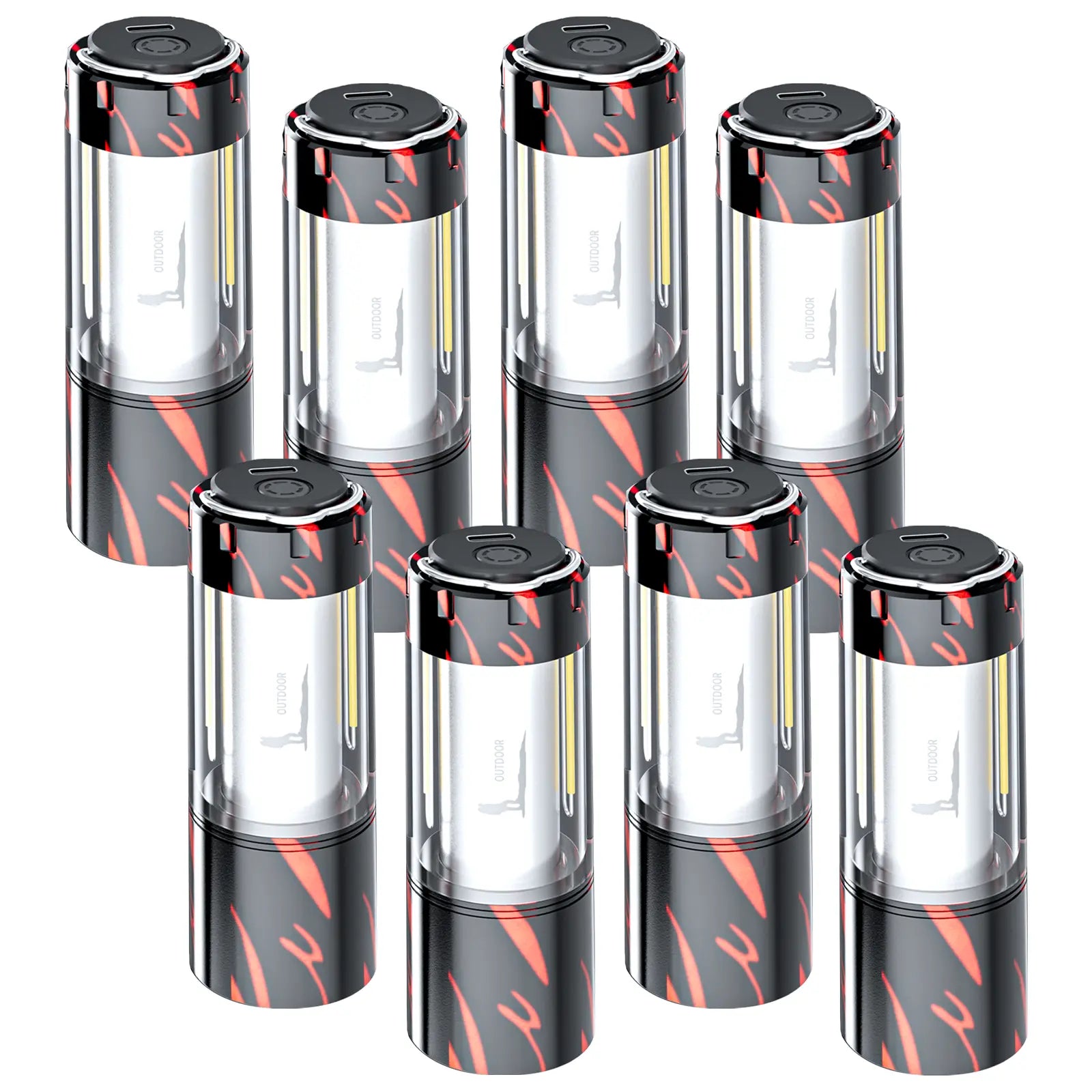 3-in-1 Rechargeable LED Flashlight - Super Bright High Lumens, Adjustable Zoomable, Dimmable, Water Resistant Mini Lantern with Hook, 6 Modes, Portable Outdoor Lighting for Camping, Emergency, Home Use