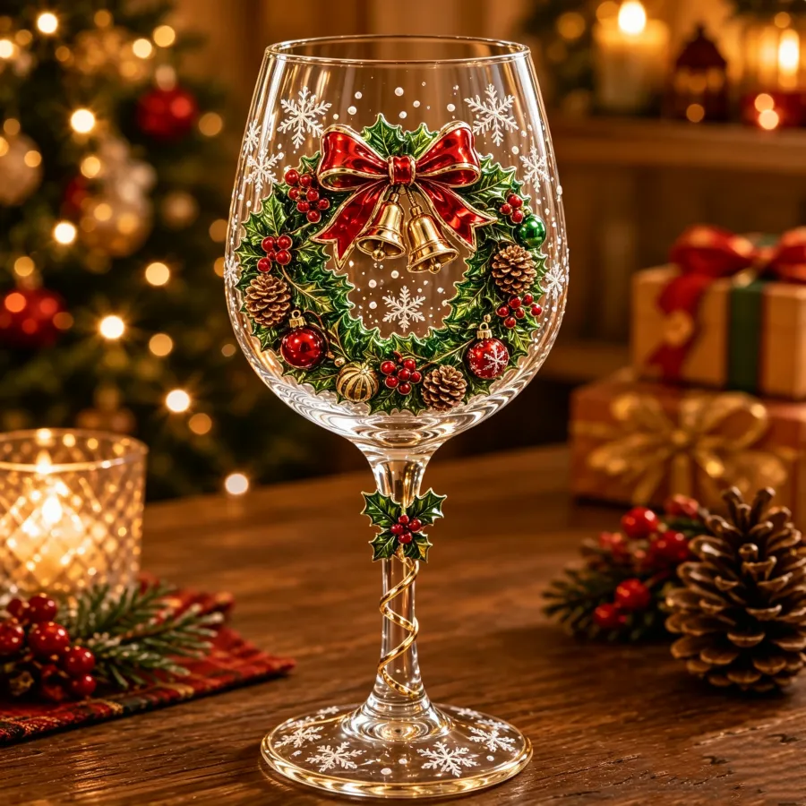 🎁Christmas Wine Glass Collection Gift Box Set✨& Free Shipping