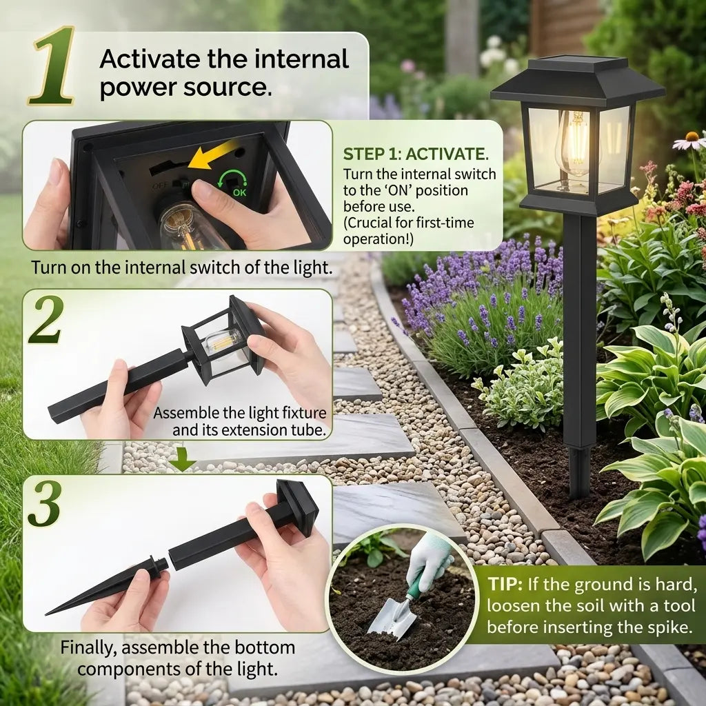 【GLEAM】12/6 Pack Solar Lights Outdoor Waterproof, LED Solar Garden Lights, Outdoor Decorations, Garden Decor for Yard, Patio, Landscape, Planter, Walkway