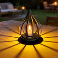 Deals End Sonn, Solar Garden Lights Outdoor Metal Solar Water Drop Shape Candle Lantern 2026 New Design with Flickering Effect & Reflective Patterns, IP65 Waterproof, 20.5 CM × 15.5CM,Outdoor Solar Powered Lights for Patio, Pathway