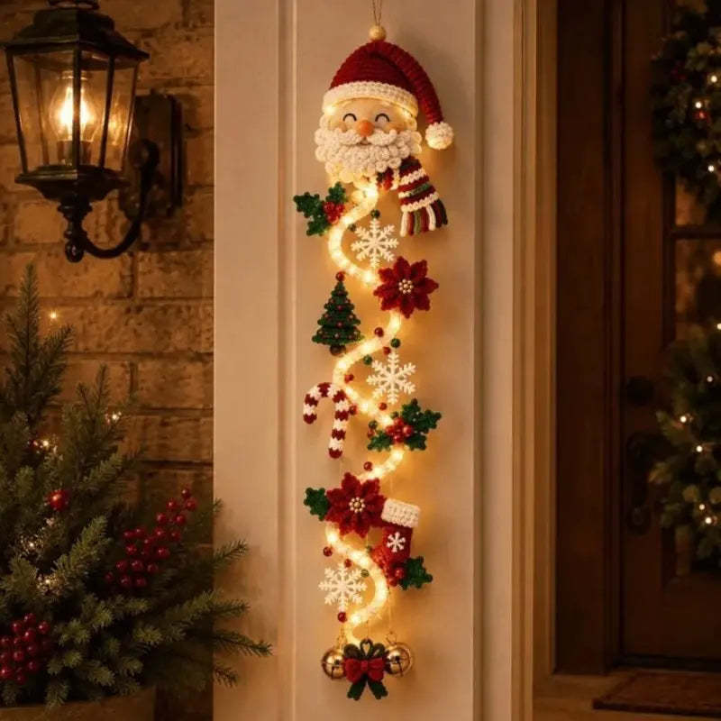 Glowing Christmas Door Hanger, Festive Holiday Decoration, Xztyd-01 Model, Non-Precious Metal Plated, Ideal for Celebrations