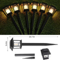 【GLEAM】12/6 Pack Solar Lights Outdoor Waterproof, LED Solar Garden Lights, Outdoor Decorations, Garden Decor for Yard, Patio, Landscape, Planter, Walkway