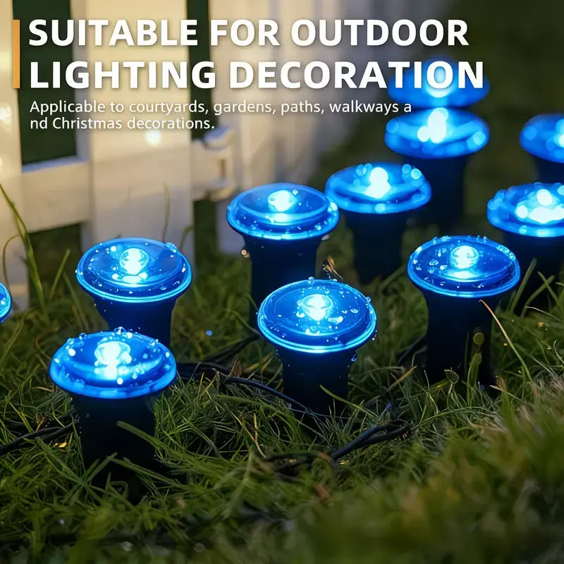 Solar Pathway Lights Set of 30, Outdoor Garden Lights with 8 Lighting Modes, Automatic On/off, Ideal for Paths, Camping, Weddings, Festivals, Waterproof Garden Light, Solar Landscape Lights