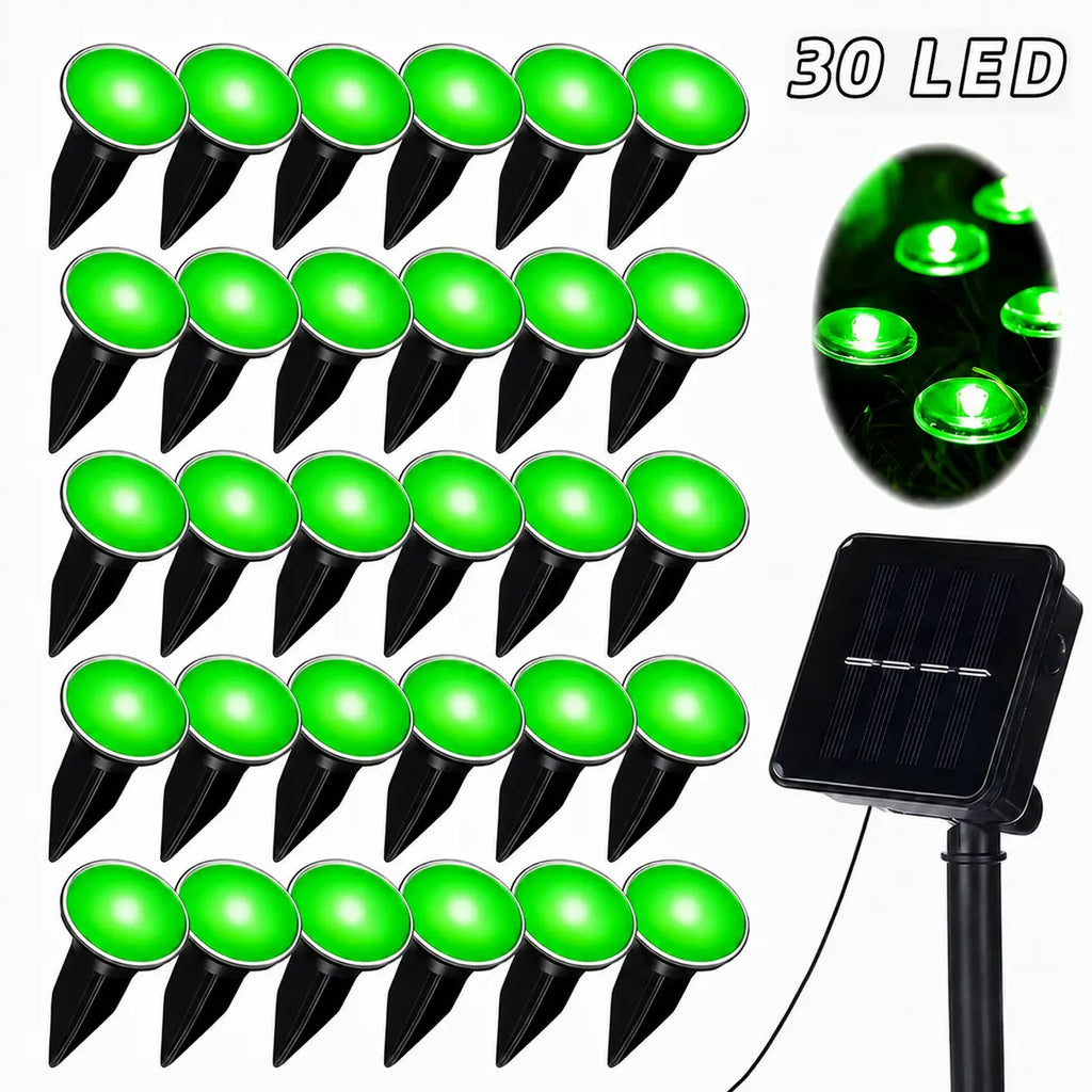 Solar Pathway Lights Set of 30, Outdoor Garden Lights with 8 Lighting Modes, Automatic On/off, Ideal for Paths, Camping, Weddings, Festivals, Waterproof Garden Light, Solar Landscape Lights