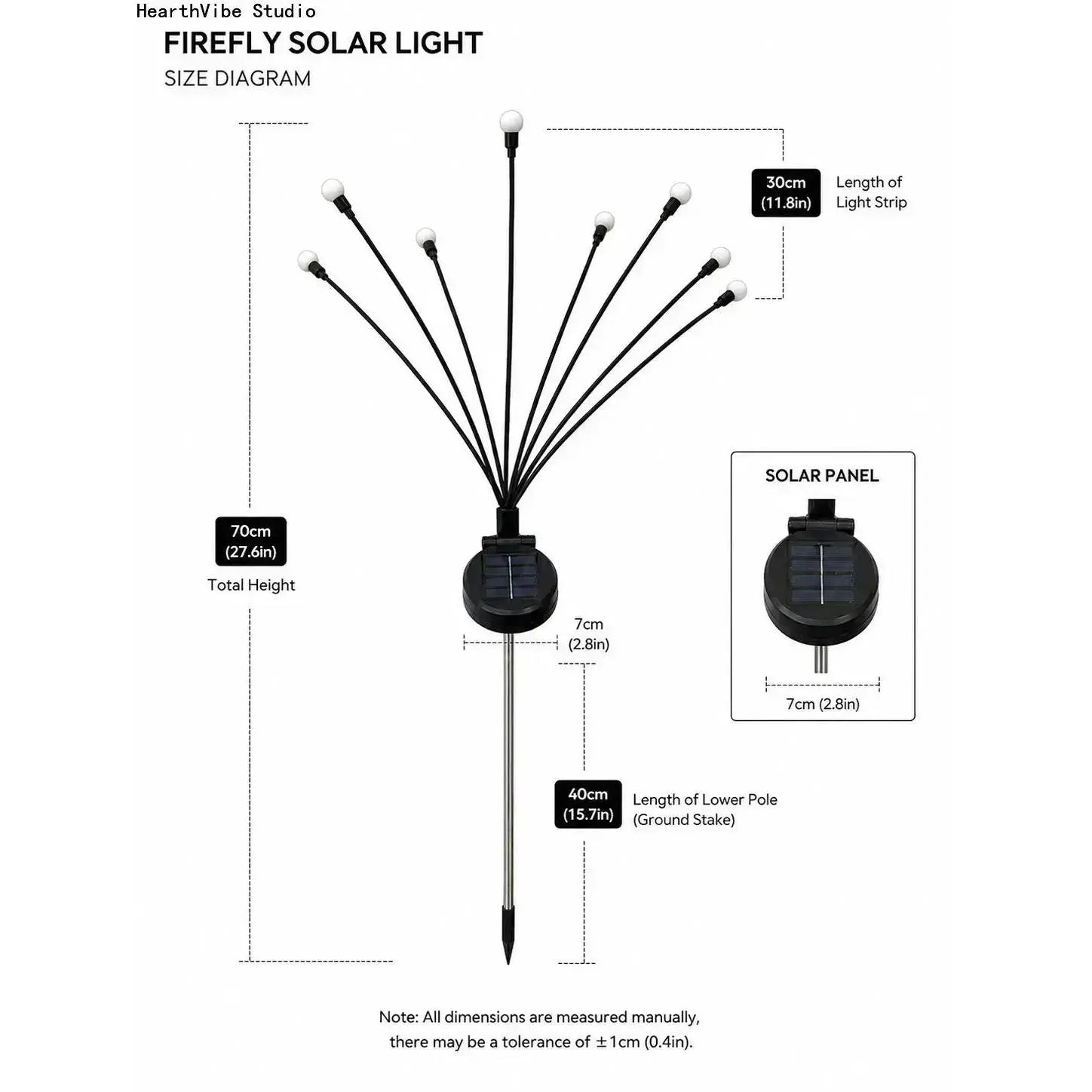 Solar Firefly Lights Outdoor Waterproof Garden Stake Light 4/8 Pack Swaying Firefly Pathway Landscape Decor Auto Dusk to Dawn Glow for Patio Walkway, Yard Decor