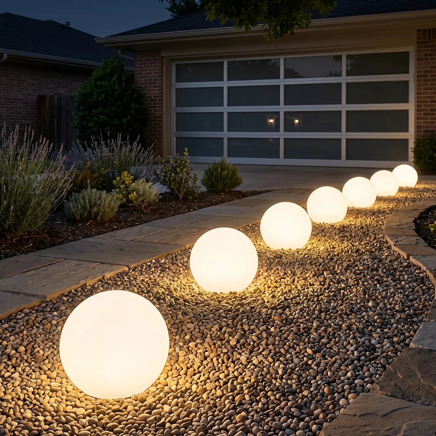 Hoodink 8-in Solar Globe Light Outdoor, Waterproof Solar Ball Light for Outside w/Remote, 16 RGB Color Changing Glowing Orb Lamp Landscape Lighting Mood Lamp w/Ground Stake for Garden Patio Yard Pathway Decor mothersdaygiftideas