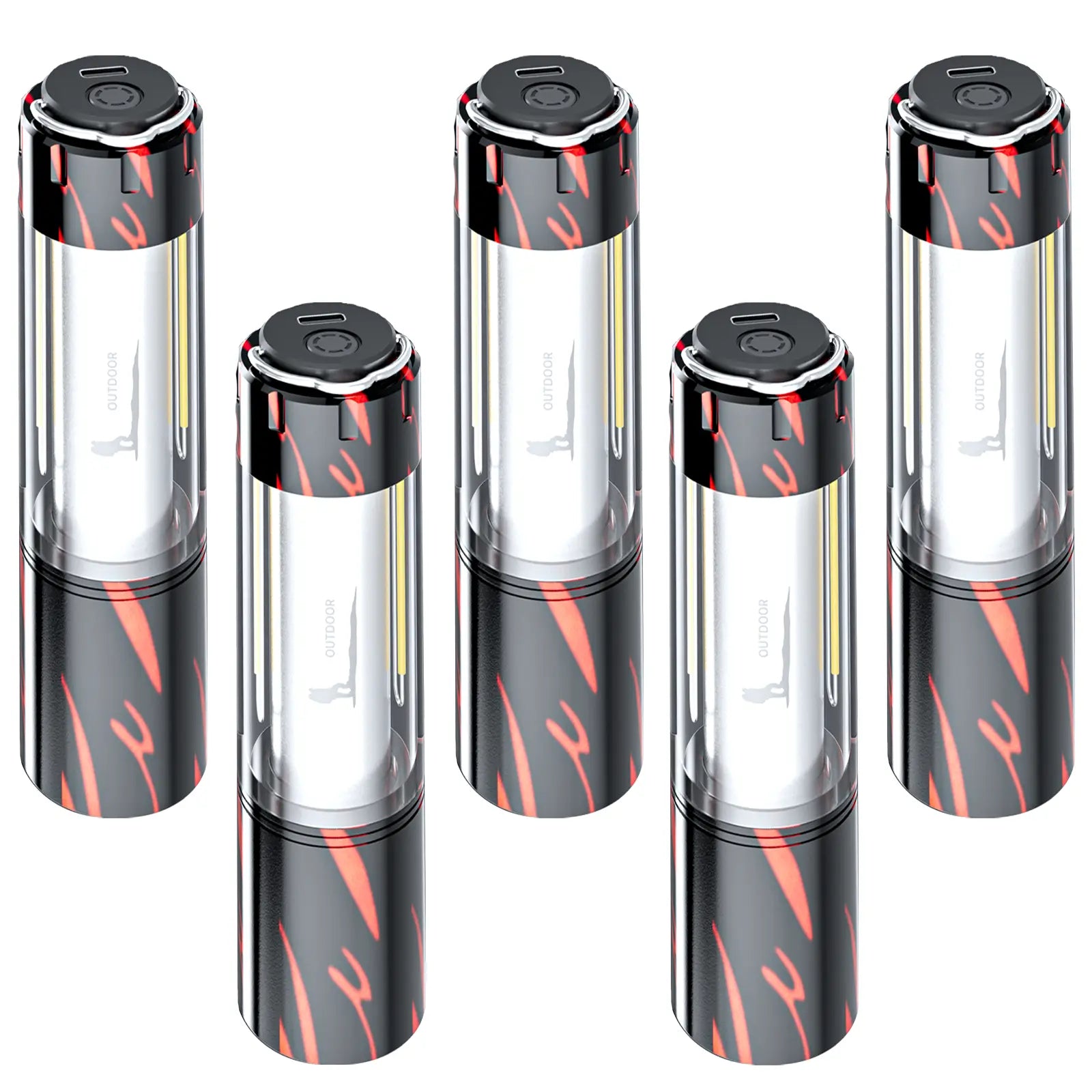 3-in-1 Rechargeable LED Flashlight - Super Bright High Lumens, Adjustable Zoomable, Dimmable, Water Resistant Mini Lantern with Hook, 6 Modes, Portable Outdoor Lighting for Camping, Emergency, Home Use