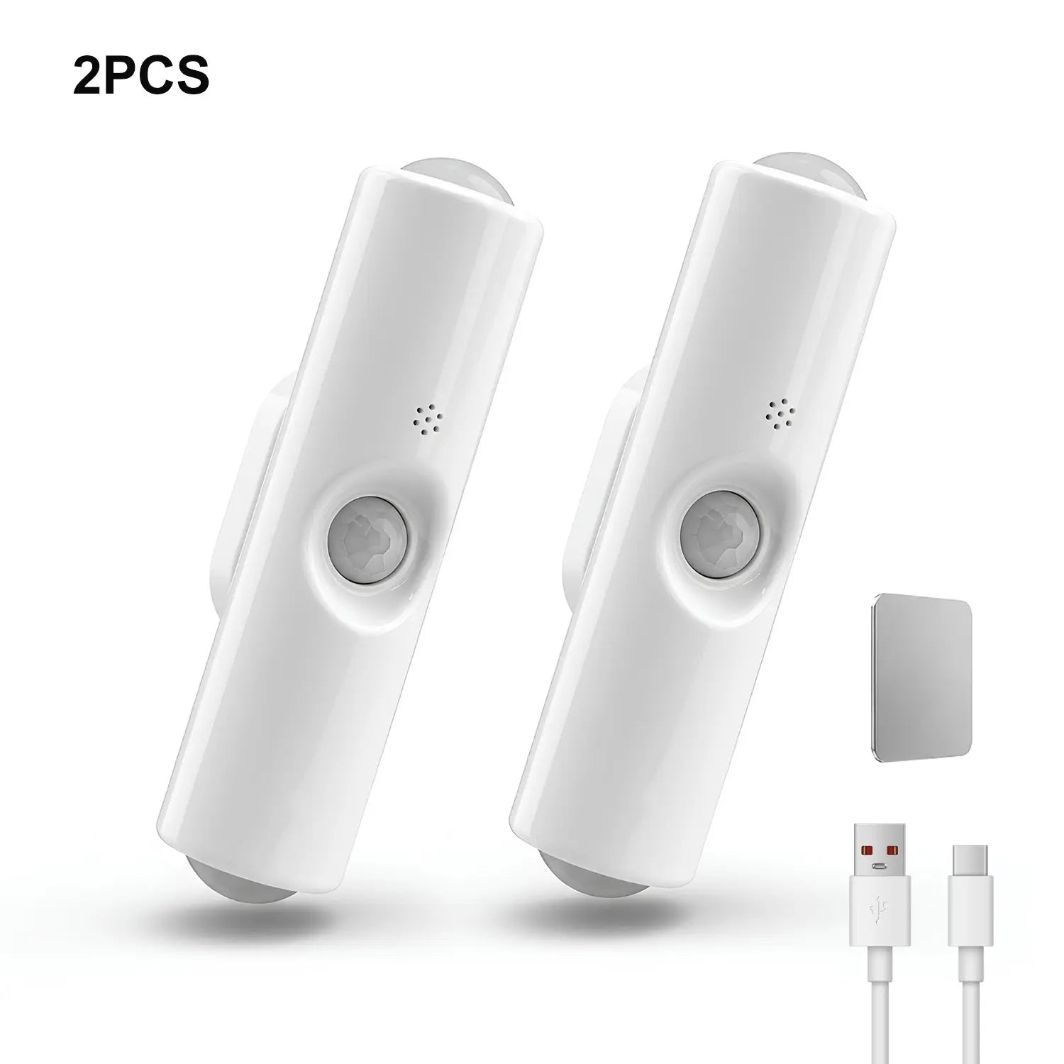 2 Pack Smart Rechargeable LED Night Light with Motion Sensor – RGB Gradient Ambient Lighting, Dimmable Wall Lamp, Magnetic & Stick-On Design, USB Convenient Charging, Long-Lasting Battery, Perfect for Halloween Decor, Bedroom, Stairs, Hallway & Entryway