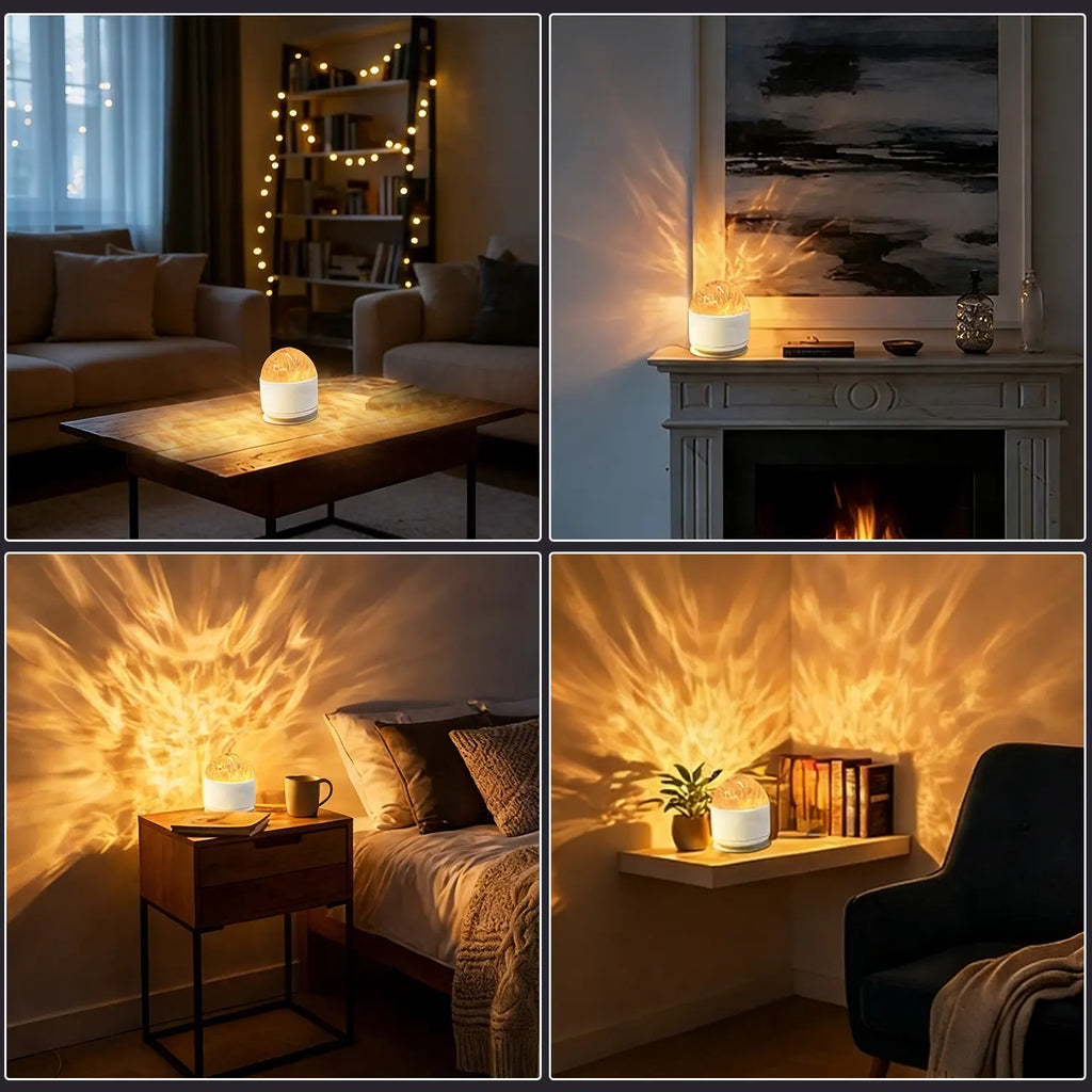 2 Scene -Ocean Wave & 3D Water RippleProjector Light-EasterEggLight 16-Color Round Lamp withControl, Relaxation & Romantic Night Ambience DealsForYouDays