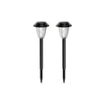 Solar Pathway Lights Outdoor 2/10Pack, 2026 Upgraded Stainless Steel Glass RGB Color Changing + Warm White Auto On/Off, word 8-12 Hrs IP65 Waterproof Landscape Lighting for Garden Walkway Yard Driveway,Christmas Housewarming Gardening Lover Gifts