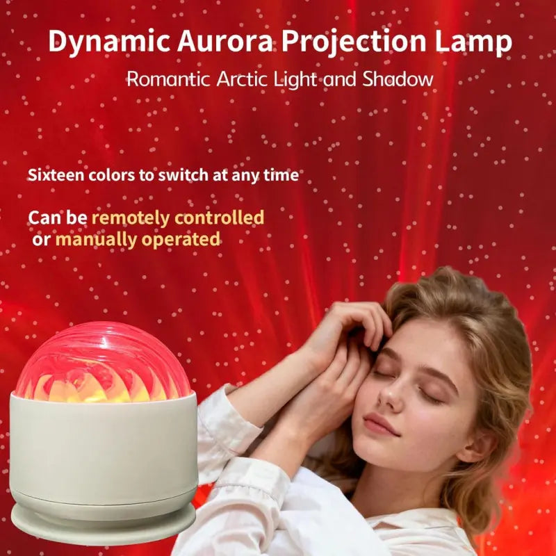 Northern Lights Projector for Bedroom,  Aurora & Ocean Wave 16 Effects,  Color Changing LED Ambient Light for Room Decor & Party
