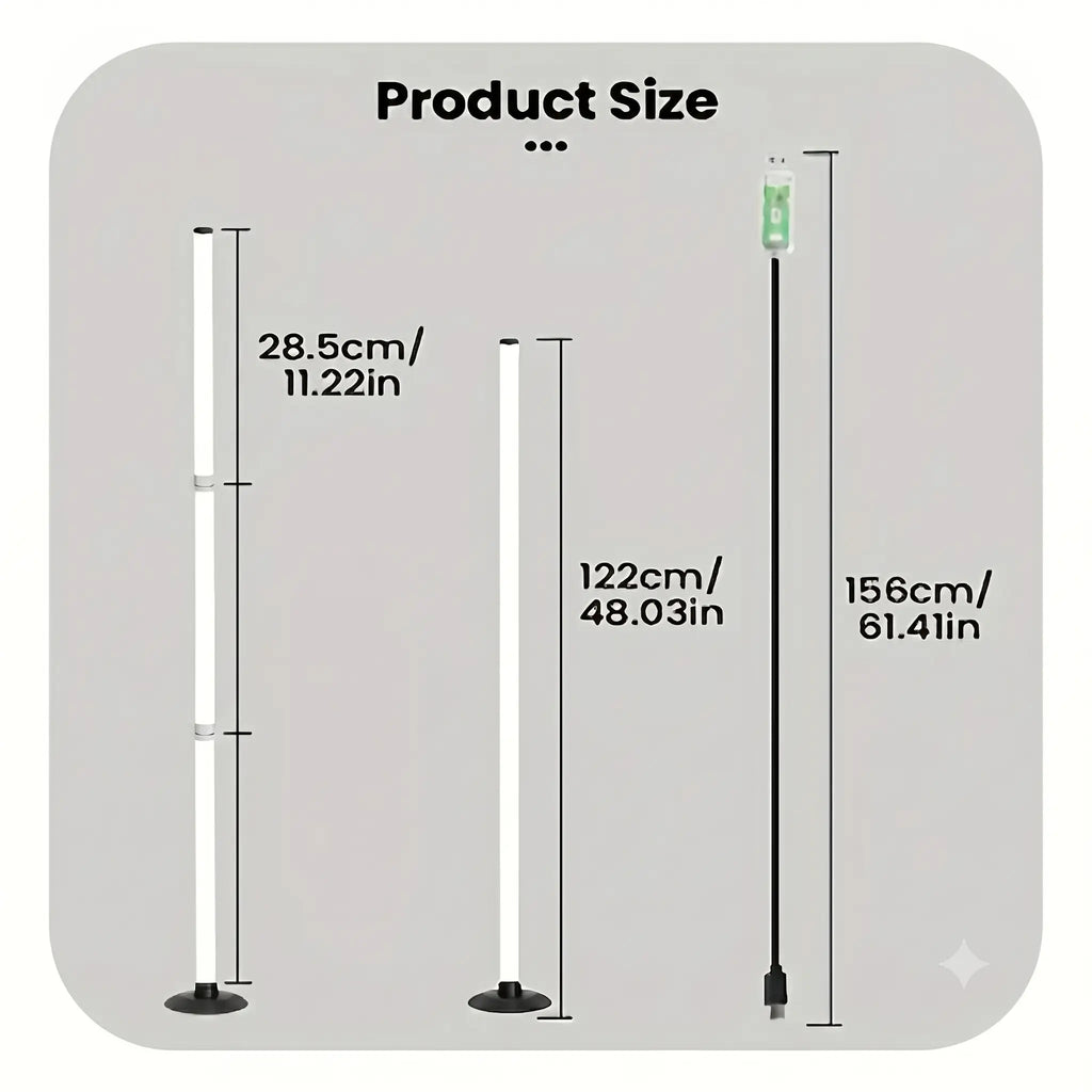 Smart RGBIC LED Floor Lamp with Segmented Rainbow Lighting, Timer and Night Light Mode, APP Control and Remote Control, Modern Corner Lamp for Home Office, Bedroom, Living Room, Gaming Room, Studio and Entertainment Space