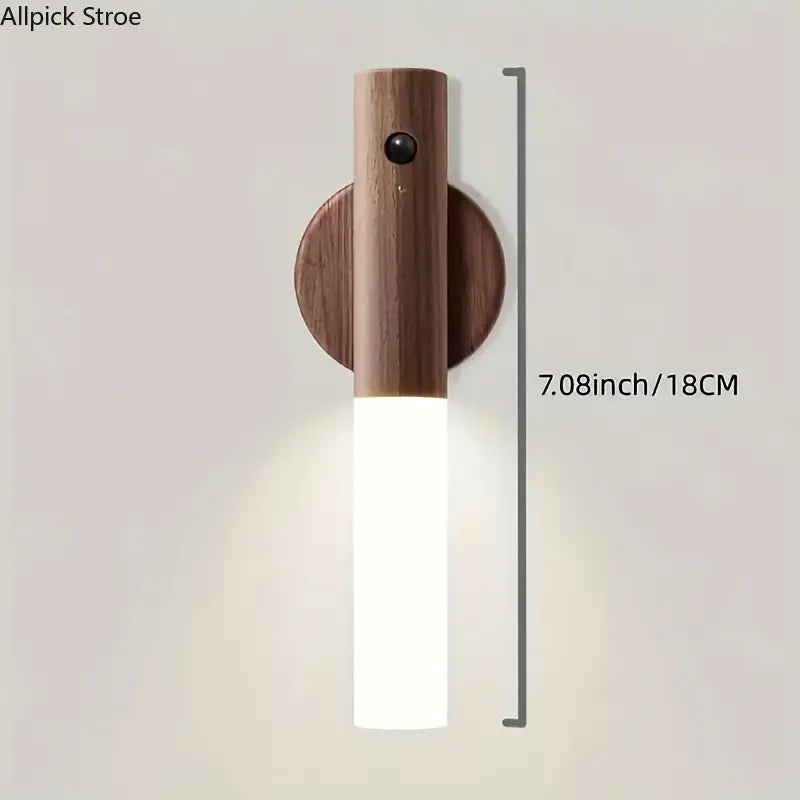 2PCS Motion Sensor LED Night Lights, USB Rechargeable Wireless Magnetic Wall Lights, IPX4 Waterproof Smart Night Lighting with Auto On/Off Detection for Bedroom, Bathroom, Kitchen, Hallway and Stairs, Safe Navigation Light for Home and Apartment Essential