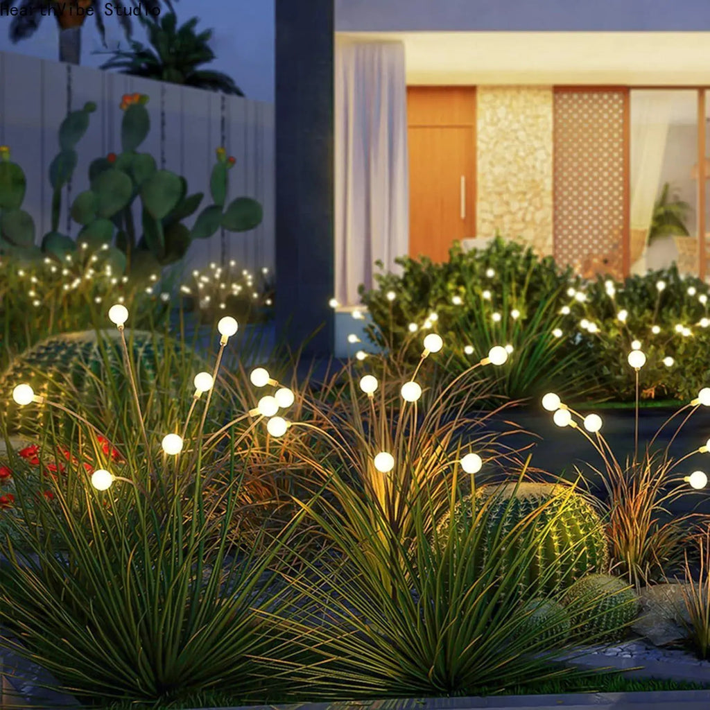 Solar Firefly Lights Outdoor Waterproof Garden Stake Light 4/8 Pack Swaying Firefly Pathway Landscape Decor Auto Dusk to Dawn Glow for Patio Walkway, Yard Decor