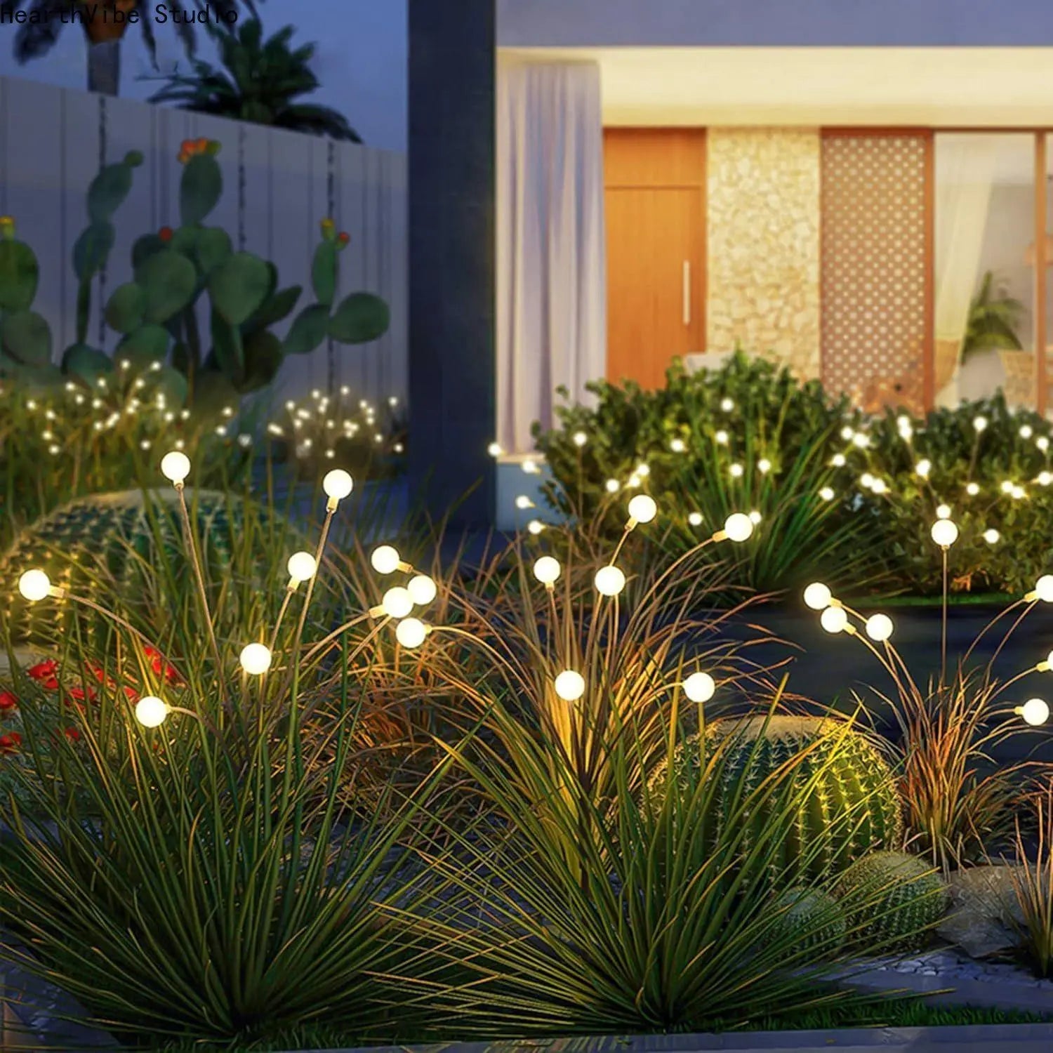 Solar Firefly Lights Outdoor Waterproof Garden Stake Light 4/8 Pack Swaying Firefly Pathway Landscape Decor Auto Dusk to Dawn Glow for Patio Walkway, Yard Decor