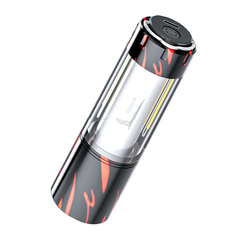3-in-1 Rechargeable LED Flashlight - Super Bright High Lumens, Adjustable Zoomable, Dimmable, Water Resistant Mini Lantern with Hook, 6 Modes, Portable Outdoor Lighting for Camping, Emergency, Home Use