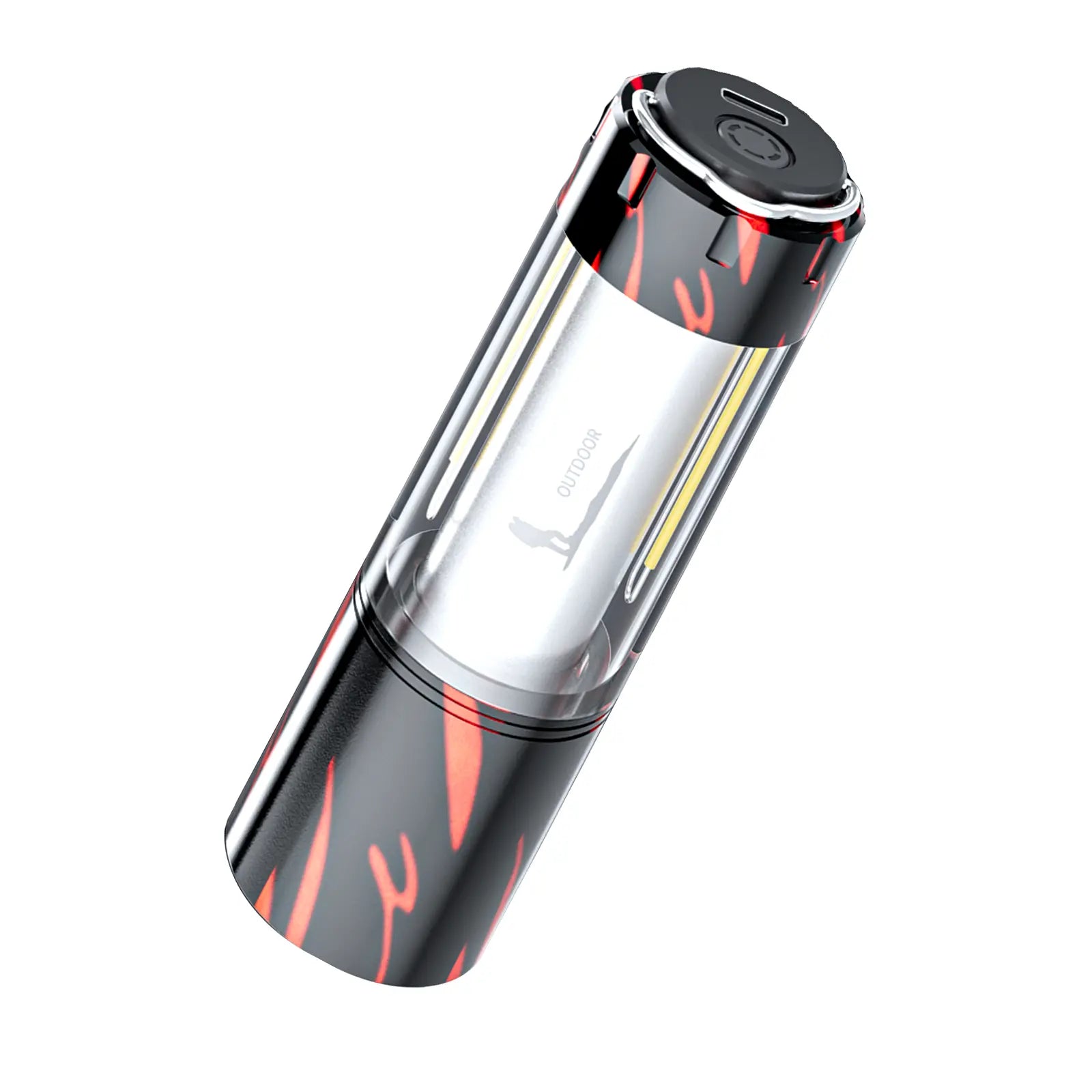 3-in-1 Rechargeable LED Flashlight - Super Bright High Lumens, Adjustable Zoomable, Dimmable, Water Resistant Mini Lantern with Hook, 6 Modes, Portable Outdoor Lighting for Camping, Emergency, Home Use