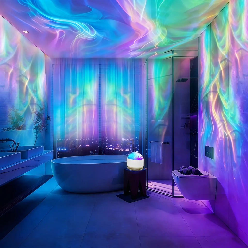 2 Scene -Ocean Wave & 3D Water RippleProjector Light-EasterEggLight 16-Color Round Lamp withControl, Relaxation & Romantic Night Ambience DealsForYouDays