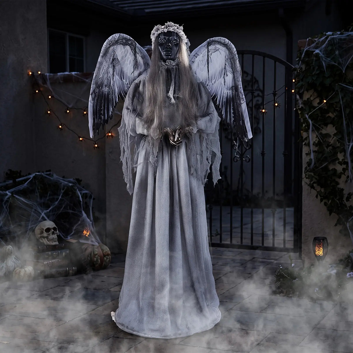 Halloween Life-Size Animatronic Standing Decoration - Glowing Red Eyes, Sound-Activated, Motion Effects, Scary Sounds for Indoor, Outdoor Yd, Haunted House Party Decor,sohochic