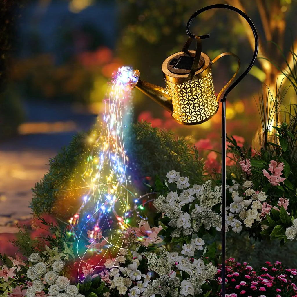 Solar Watering Can Light - Solar Yard Decorations Outdoor,Garden Decor Lights for Yard,IP65 Waterproof Hanging Lantern Lights,Outside Garden Flower Bed Decor Light for Moms Birthday