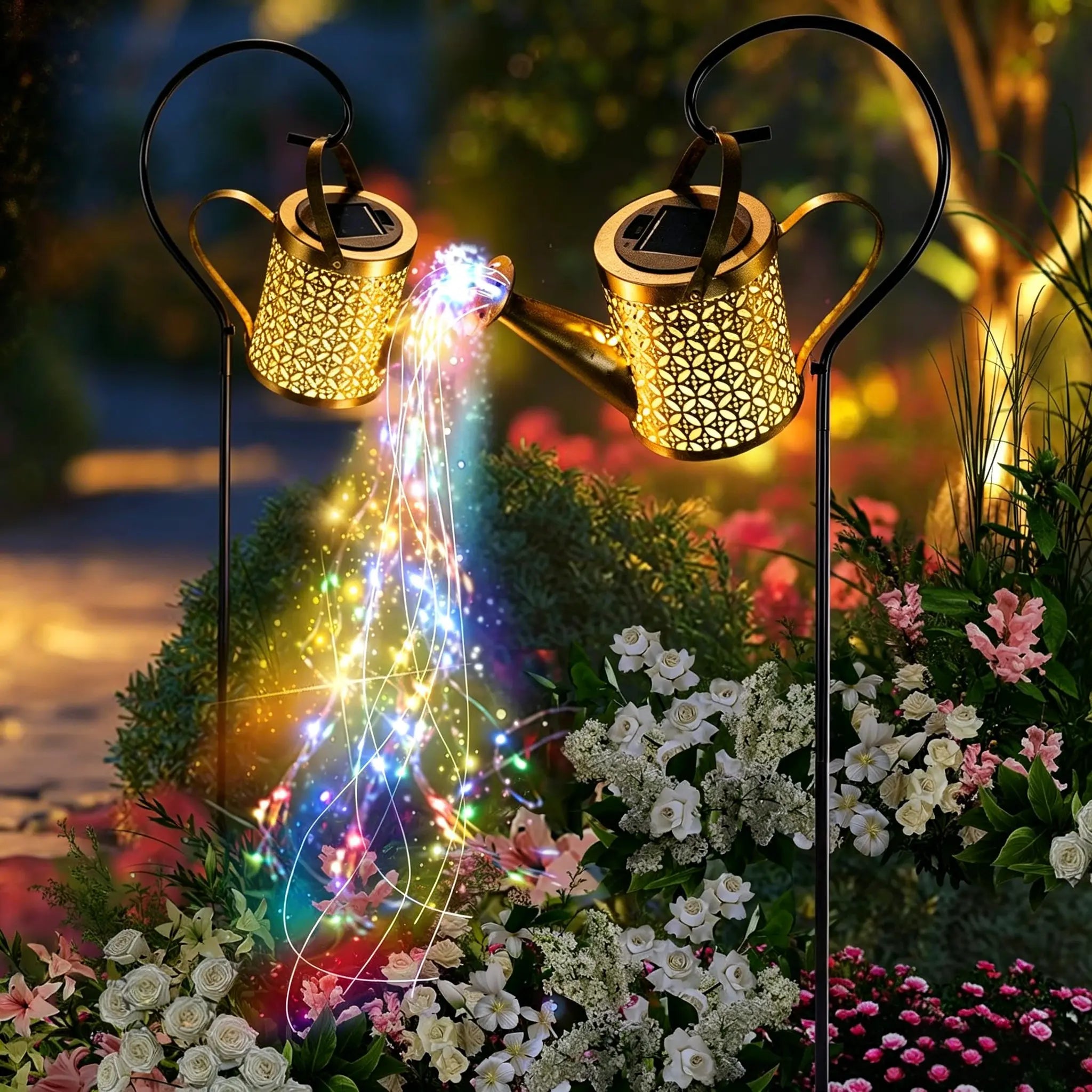 Solar Watering Can Light - Solar Yard Decorations Outdoor,Garden Decor Lights for Yard,IP65 Waterproof Hanging Lantern Lights,Outside Garden Flower Bed Decor Light for Moms Birthday