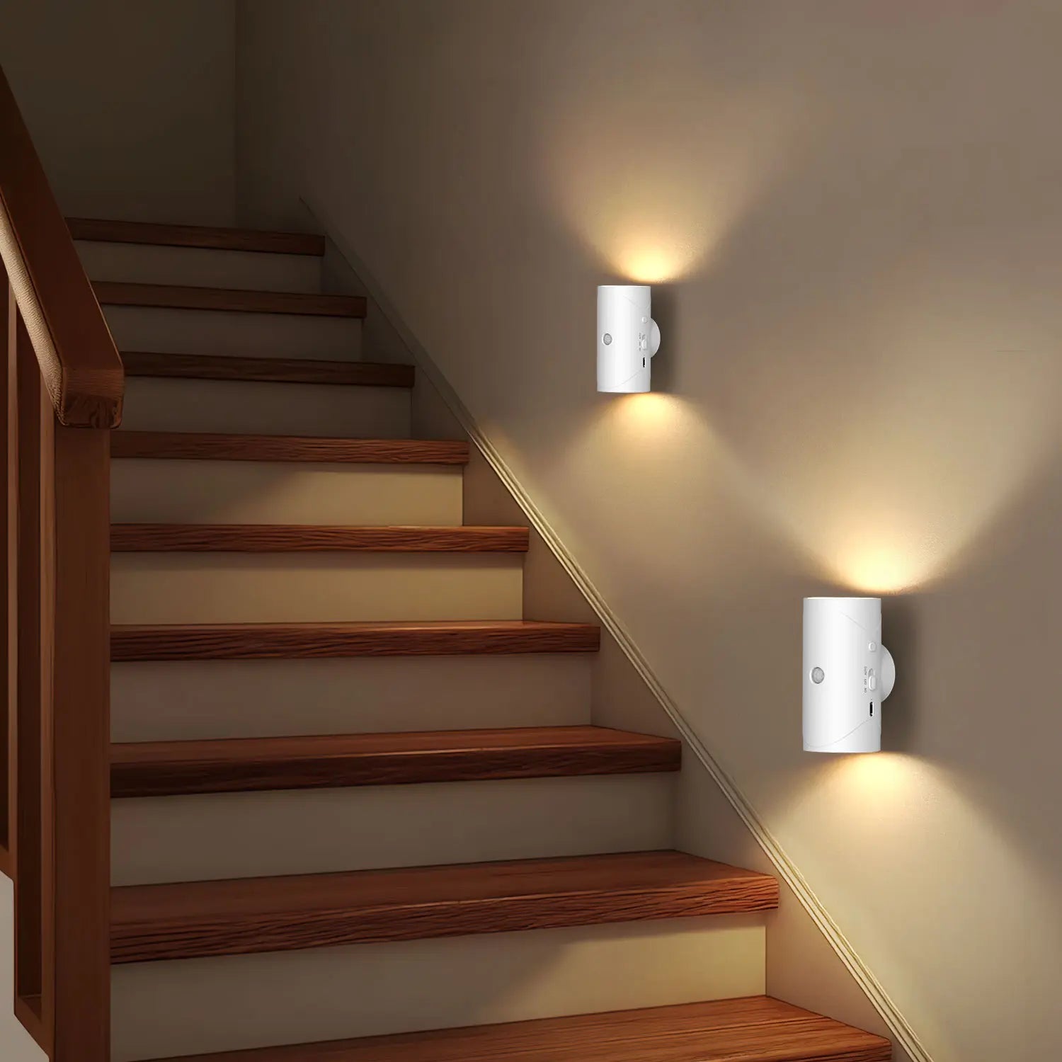 Motion Sensor Light Indoor, Rechargeable Battery Night Light, Ultra-Long Battery Life, Magnetic Stick On Motion Sensor Light 3 Brightness Adjustment Modes for Bedroom, Stairway, Hallway, Outdoor, RGB, Sunset Night Lamp, Christmas, dimmable wall lamp fathe